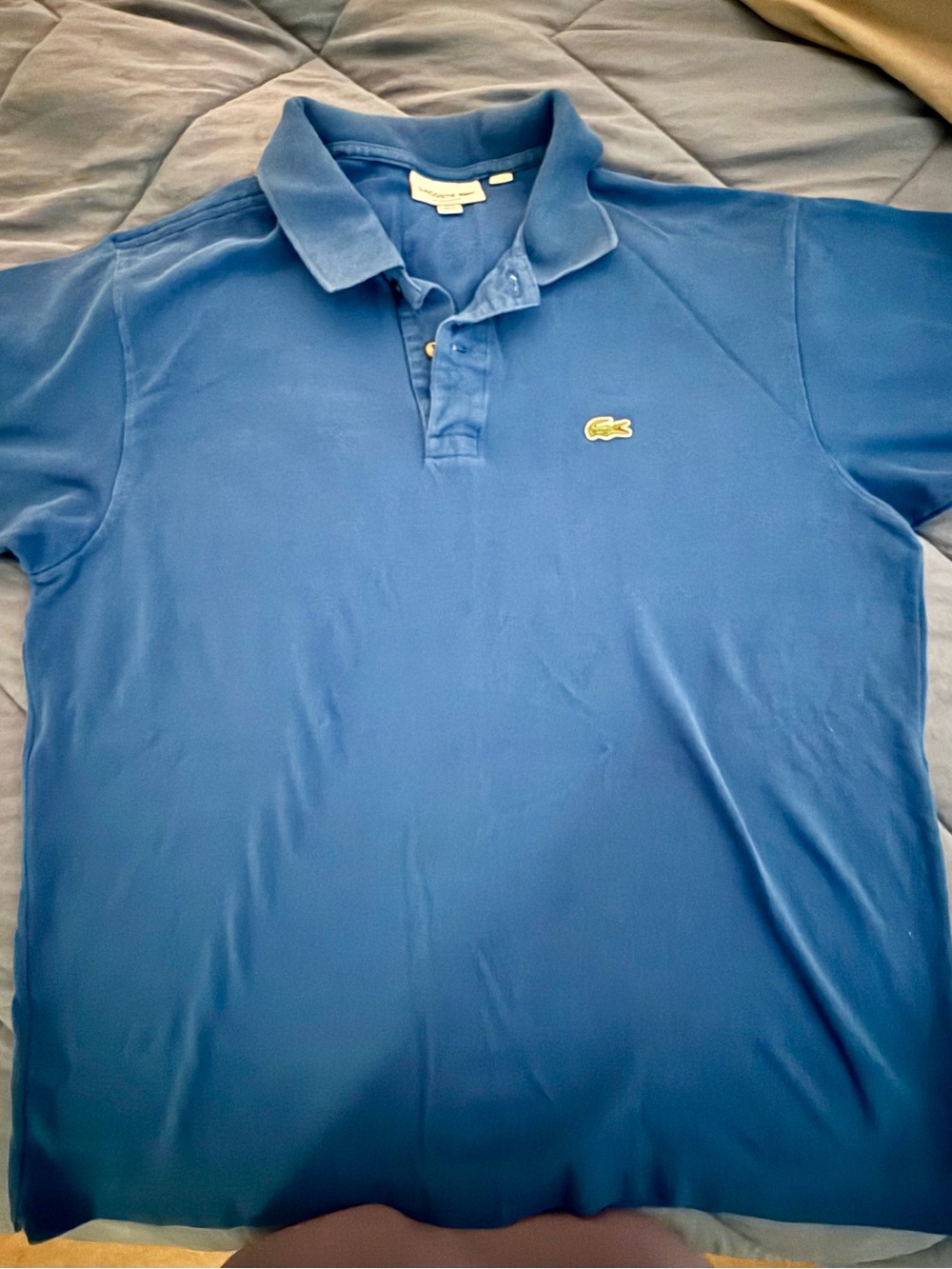 Lacoste Men's Blue Polo with Signature Crocodile